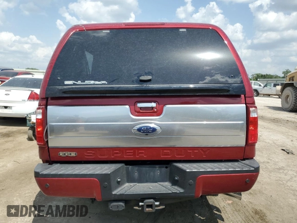 2014 Ford F-250 XL with VIN 1FT7W2BT8EEB51260, listed as a Copart auction lot 57473635 with 307,390 mi miles and Salvage title. Bid and sale history available at DreamBid. Image 6.