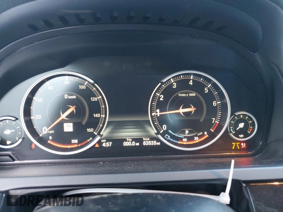 2014 BMW 7 Series 740Li xDrive with VIN WBAYF4C57ED281954, listed as a Copart auction lot 85297394 with 63,535 mi miles and Salvage Title. Bid and sale history available at carsss.com. Image 9.