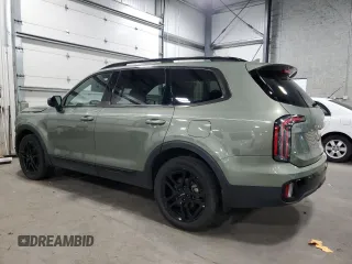 2024 Kia Telluride EX X-Line z VIN 5XYP3DGCXRG449741, wystawiony jako Copart lot #83821044 z przebiegiem 24 502 mil mil oraz Szkody całkowita. Historia ofert i sprzedaży dostępna na DreamBid. Obrazek 2.
