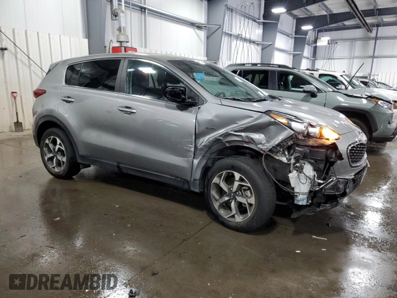 2022 Kia Sportage LX with VIN KNDPMCAC7N7002128, listed as a Copart auction lot 75682934 with 45,522 mi miles and Salvage Title. Bid and sale history available at DreamBid. Image 4.