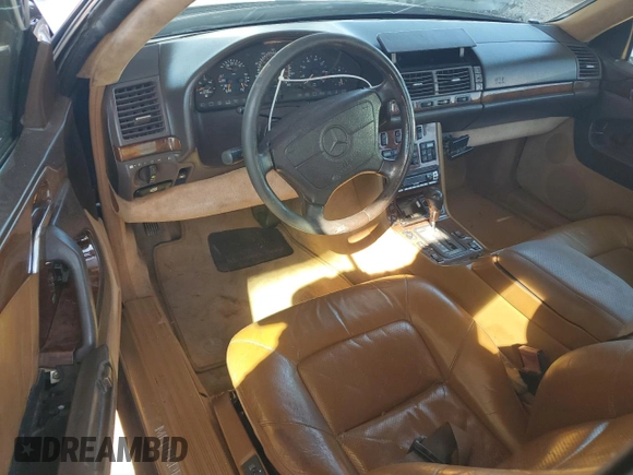 1995 Mercedes-Benz S with VIN WDBGA70EXSA217311, listed as a Copart auction lot 73434634 with Not Provided miles and Salvage Title. Bid and sale history available at DreamBid. Image 8.