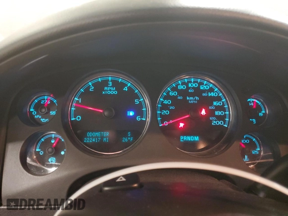 2013 Chevrolet Suburban LT with VIN 1GNSKJE72DR236026, listed as a Copart auction lot 86153104 with 222,417 mi miles and Salvage title. Bid and sale history available at DreamBid. Image 9.