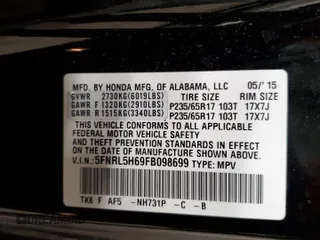 2015 Honda Odyssey EX-L with VIN 5FNRL5H69FB098699, listed as a Copart auction lot 53849785 with 134,800 mi miles and Clean Title. Bid and sale history available at DreamBid. Image 14.