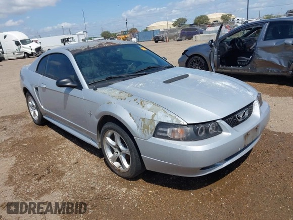 2002 Ford Mustang Standard with VIN 1FAFP40412F222679, listed as a IAAI auction lot 42022249 with 1 mi miles. Bid and sale history available at carsss.com. Image 1.