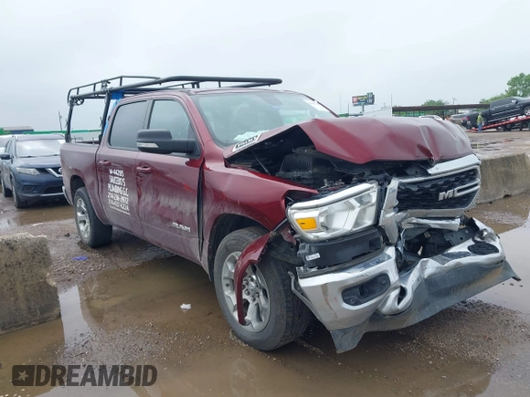 2022 Ram 1500 Big Horn with VIN 1C6RREFT4NN119974, listed as a IAAI auction lot 42162712 with 123,724 mi miles and . Bid and sale history available at DreamBid. Image 1.
