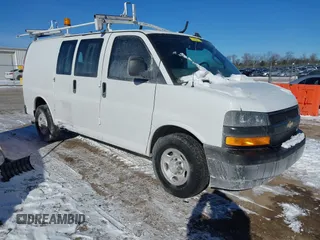 2019 Chevrolet Express Cargo Van with VIN 1GCWGAFP2K1165836, listed as a IAAI auction lot 41413698 with 139,469 mi miles. Bid and sale history available at carsss.com. Image 1.