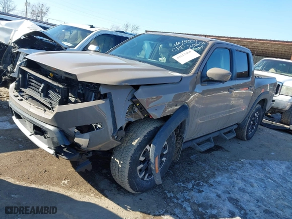 2024 Nissan Frontier PRO-4X with VIN 1N6ED1EK0RN645979, listed as a IAAI auction lot 41613465 with 19,241 mi miles. Bid and sale history available at carsss.com. Image 2.