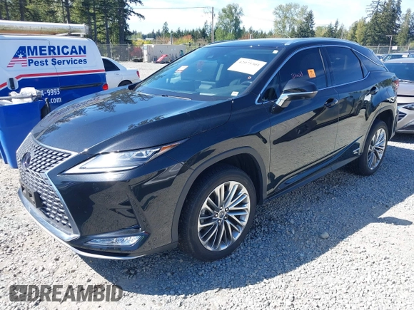 2022 Lexus RX 450h with VIN 2T2JGMDA4NC076274, listed as a IAAI auction lot 42075301 with 32,410 mi miles and . Bid and sale history available at DreamBid. Image 2.