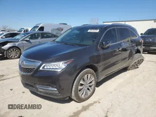 2015 Acura MDX Tech Pkg with VIN 5FRYD4H40FB024989, listed as a Copart auction lot 49474375 with 134,445 mi miles and Salvage Title. Bid and sale history available at carsss.com. Image 1.