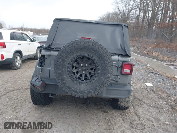 2021 Jeep Wrangler Sport S with VIN 1C4GJXAN9MW768559, listed as a IAAI auction lot 41238254 with 18,191 mi miles and . Bid and sale history available at DreamBid. Image 16.