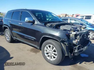 2015 Jeep Grand Cherokee Limited with VIN 1C4RJEBGXFC841522, listed as a IAAI auction lot 41829611 with 123,486 mi miles. Bid and sale history available at carsss.com. Image 1.