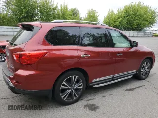 2017 Nissan Pathfinder Platinum с VIN 5N1DR2MM1HC653099, выставлен на аукционе Copart как лот 61211755 с пробегом 93 976 миль миль и Списание • Salvage title. История ставок и продаж доступна на DreamBid. Изображение 3.