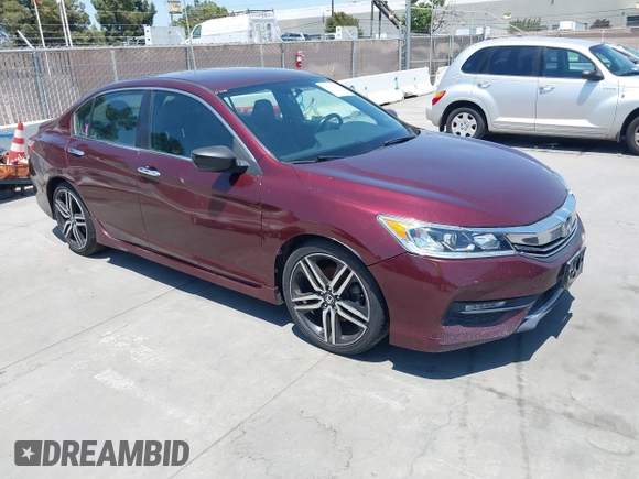 2016 Honda Accord Sport z VIN 1HGCR2F52GA128487, wystawiony jako IAAI lot #42465955 z przebiegiem Nie podano mil oraz . Historia ofert i sprzedaży dostępna na DreamBid. Obrazek 1.