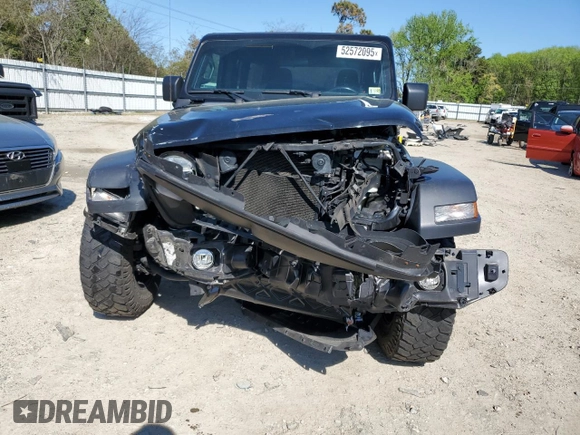 2022 Jeep Wrangler Unlimited Sport S with VIN 1C4HJXDG8NW130208, listed as a Copart auction lot 52572095 with 111,128 mi miles and Salvage Title. Bid and sale history available at DreamBid. Image 5.