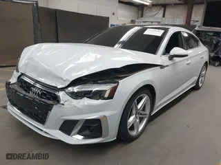 2022 Audi A5 Sportback S line Premium Plus with VIN WAUFACF53NA018986, listed as a IAAI auction lot 41938385 with 21,283 mi miles. Bid and sale history available at carsss.com. Image 17.