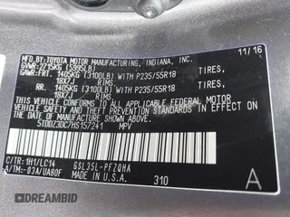 2017 Toyota Sienna XLE with VIN 5TDDZ3DC7HS157241, listed as a IAAI auction lot 41530337 with 87,448 mi miles and . Bid and sale history available at DreamBid. Image 9.