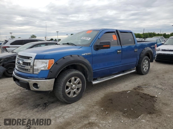 2013 Ford F-150 XL with VIN 1FTFW1EF1DKD22149, listed as a Copart auction lot 58136975 with 202,594 mi miles and Salvage title. Bid and sale history available at DreamBid. Image 1.