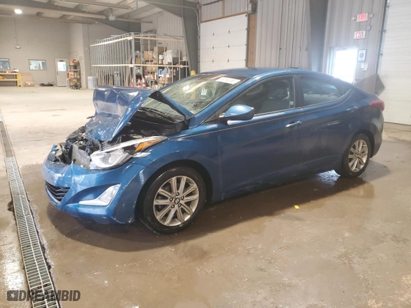 2014 Hyundai Elantra SE with VIN KMHDH4AE2EU115500, listed as a Copart auction lot 53093355 with 54,784 mi miles and Salvage Title. Bid and sale history available at carsss.com. Image 1.