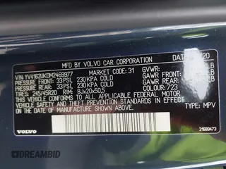 2021 Volvo XC40 Momentum z VIN YV4162UK0M2469977, wystawiony jako IAAI lot #41956088 z przebiegiem 51 567 mil mil oraz . Historia ofert i sprzedaży dostępna na DreamBid. Obrazek 9.