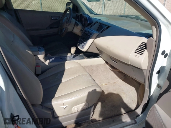 2007 Nissan Murano SL with VIN JN8AZ08WX7W602807, listed as a IAAI auction lot 41644942 with 240,236 mi miles and . Bid and sale history available at DreamBid. Image 5.
