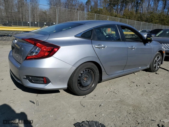 2019 Honda Civic Sedan LX with VIN 2HGFC2F6XKH512728, listed as a Copart auction lot 45934705 with 143,994 mi miles and Salvage Title. Bid and sale history available at carsss.com. Image 3.