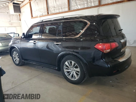 2016 Infiniti QX80 Limited with VIN JN8AZ2NE6G9123242, listed as a Copart auction lot 56198345 with 114,478 mi miles and Salvage title. Bid and sale history available at DreamBid. Image 2.