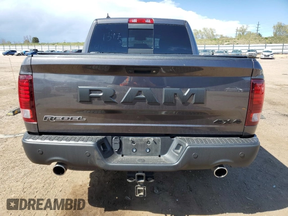 2017 Ram 1500 Rebel with VIN 1C6RR7YTXHS573922, listed as a Copart auction lot 55161855 with 53,516 mi miles and Salvage title. Bid and sale history available at DreamBid. Image 6.