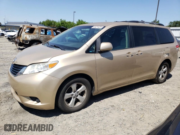 2011 Toyota Sienna LE AAS with VIN 5TDKK3DCXBS133891, listed as a Copart auction lot 55471475 with 132,676 mi miles and Clean Title. Bid and sale history available at carsss.com. Image 1.