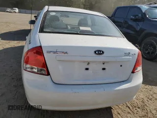 2009 Kia Spectra LX with VIN KNAFE221295606992, listed as a Copart auction lot 72767494 with 163,041 mi miles and Salvage Title. Bid and sale history available at carsss.com. Image 6.