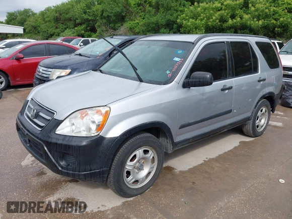 2005 Honda CR-V LX with VIN JHLRD78585C046494, listed as a IAAI auction lot 42182332 with 256,578 mi miles. Bid and sale history available at carsss.com. Image 2.