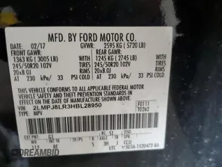 2017 Lincoln MKX Reserve z VIN 2LMPJ8LR3HBL28950, wystawiony jako Copart lot #58655125 z przebiegiem 96 778 mil mil oraz Szkoda całkowita • Salvage title. Historia ofert i sprzedaży dostępna na DreamBid. Obrazek 12.