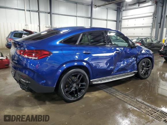 2021 Mercedes-Benz GLE 53 AMG with VIN 4JGFD6BB7MA316555, listed as a Copart auction lot 54922005 with 68,144 mi miles and Salvage title. Bid and sale history available at DreamBid. Image 3.