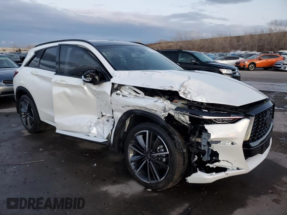 2024 Infiniti QX50 Sport with VIN 3PCAJ5FB1RF112540, listed as a Copart auction lot 85435974 with 3,055 mi miles and Salvage Title. Bid and sale history available at DreamBid. Image 4.