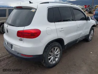 2017 Volkswagen Tiguan Wolfsburg Edition with VIN WVGSV7AX6HK003768, listed as a IAAI auction lot 41137411 with 117,862 mi miles. Bid and sale history available at carsss.com. Image 4.