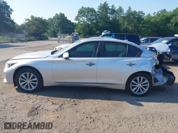 2014 Infiniti Q50 Premium with VIN JN1BV7AR4EM682593, listed as a IAAI auction lot 42581745 with 84,166 mi miles and . Bid and sale history available at DreamBid. Image 15.