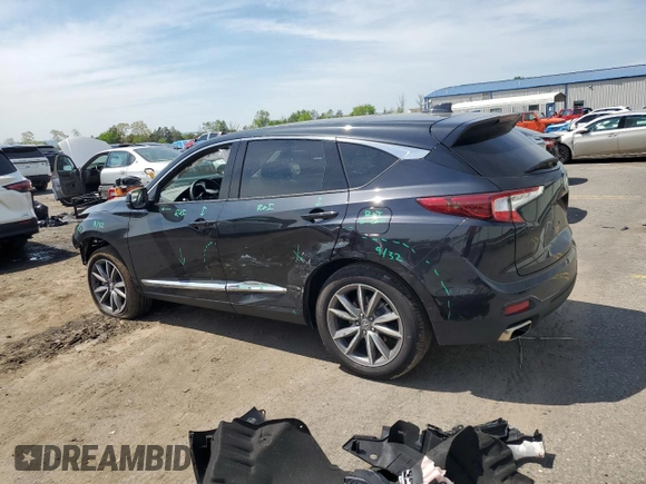 2024 Acura RDX Technology with VIN 5J8TC2H55RL012996, listed as a Copart auction lot 56500785 with 9,023 mi miles and Salvage title. Bid and sale history available at DreamBid. Image 2.