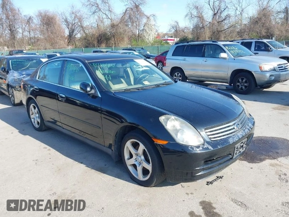2004 Infiniti G35 w/Leather with VIN JNKCV51E94M609249, listed as a IAAI auction lot 41911426 with 200,461 mi miles and . Bid and sale history available at DreamBid. Image 1.