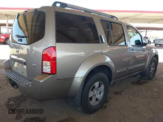 2005 Nissan Pathfinder LE with VIN 5N1AR18W55C753033, listed as a IAAI auction lot 42631480 with 148,672 mi miles and . Bid and sale history available at DreamBid. Image 4.