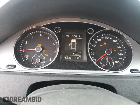2012 Volkswagen CC Sport with VIN WVWMP7AN9CE539398, listed as a Copart auction lot 79716944 with 92,604 mi miles and Clean Title. Bid and sale history available at DreamBid. Image 9.