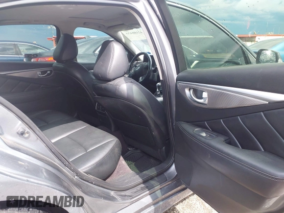 2014 Infiniti Q50 Premium with VIN JN1BV7AP6EM685056, listed as a IAAI auction lot 42188435 with 203,880 mi miles and . Bid and sale history available at carsss.com. Image 8.