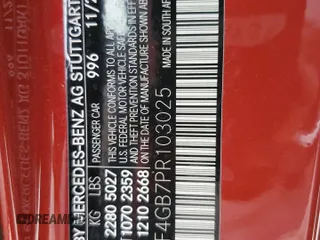 2023 Mercedes-Benz C 300 z VIN W1KAF4GB7PR103025, wystawiony jako Copart lot #62902094 z przebiegiem 38 145 mil mil oraz Szkoda całkowita • Salvage title. Historia ofert i sprzedaży dostępna na DreamBid. Obrazek 12.