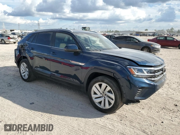 2021 Volkswagen Atlas SE with VIN 1V2HE2CAXMC204778, listed as a Copart auction lot 74906404 with 53,597 mi miles and Salvage title. Bid and sale history available at DreamBid. Image 4.