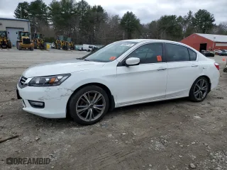 2014 Honda Accord Sedan Sport with VIN 1HGCR2F54EA068886, listed as a Copart auction lot 49693775 with 128,856 mi miles and Salvage Title. Bid and sale history available at carsss.com. Image 1.