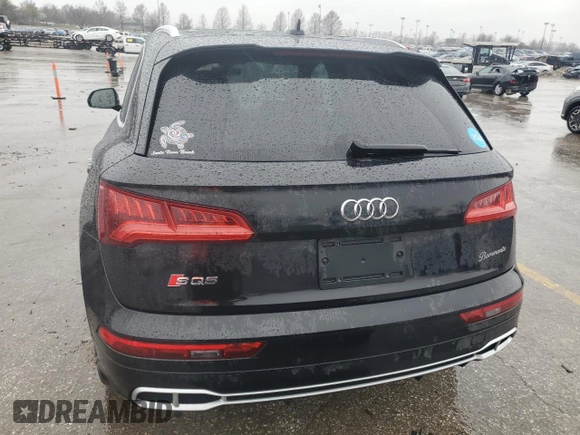 2018 Audi SQ5 Premium Plus with VIN WA1A4AFY4J2108522, listed as a Copart auction lot 43449595 with 76,156 mi miles and Salvage Title. Bid and sale history available at DreamBid. Image 6.