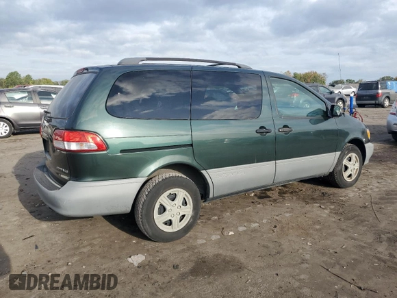 2001 Toyota Sienna LE with VIN 4T3ZF13C51U345619, listed as a Copart auction lot 71761094 with 165,000 mi miles and Salvage Title. Bid and sale history available at carsss.com. Image 3.