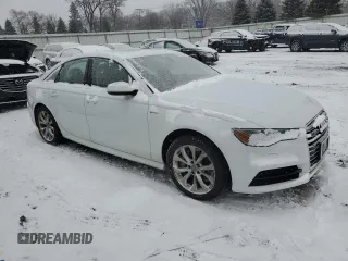 2018 Audi A6 Prestige with VIN WAUH3AFC7JN065933, listed as a Copart auction lot 85733524 with 57,731 mi miles and Salvage title. Bid and sale history available at DreamBid. Image 4.