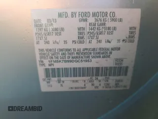 2013 Ford Explorer с VIN 1FM5K7B99DGC51953, выставлен на аукционе Copart как лот 83353764 с пробегом 211 165 миль миль и Списание • Salvage title. История ставок и продаж доступна на DreamBid. Изображение 13.
