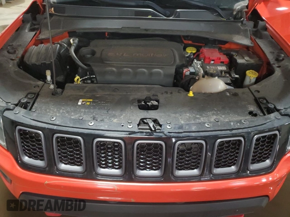 2020 Jeep Compass Trailhawk с VIN 3C4NJDDB5LT151641, выставлен на аукционе Copart как лот 57275515 с пробегом 75 022 миль миль и Списание • Salvage title. История ставок и продаж доступна на DreamBid. Изображение 12.