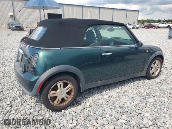 2007 MINI Convertible with VIN WMWRF335X7TG16568, listed as a Copart auction lot 66146885 with 97,502 mi miles and Clean title. Bid and sale history available at DreamBid. Image 3.