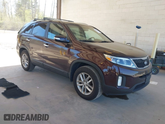 2014 Kia Sorento LX with VIN 5XYKT4A61EG435606, listed as a IAAI auction lot 42075423 with 112,474 mi miles and . Bid and sale history available at DreamBid. Image 1.